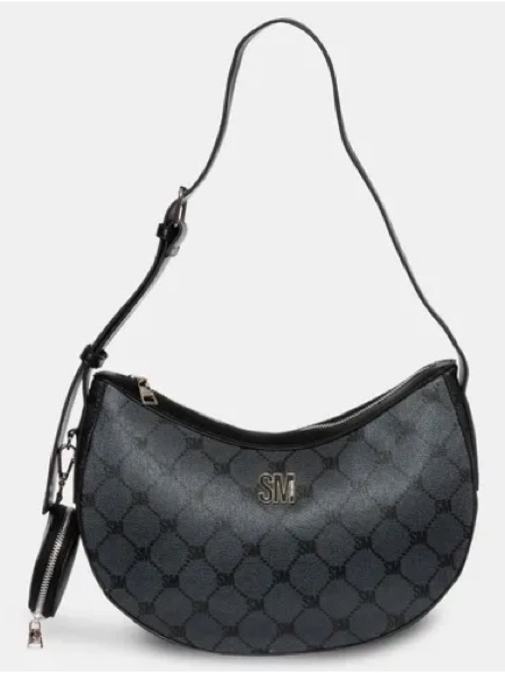 Steve Madden Classic Monogram Hobo Shoulder Bag and Coin Purse